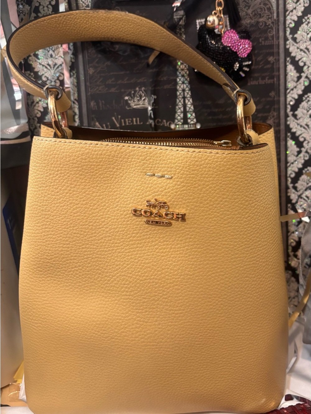 Coach Small Town Bucket in Yellow